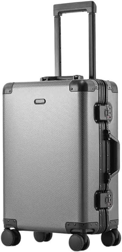 Harde Koffer - Reiskoffer Trolley - Zakenreizen - Aluminium Frame - 66 cm - Grijs