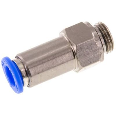 8mm & G1/4'' Regeling-In Vernikkeld Messing/PBT Terugslagklep Insteekkoppeling Buitendraad 0.2-10 bar