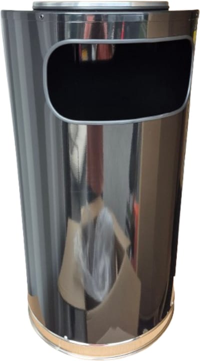 Rubbermaid Vuilnisbak anex asbak 45,4 ltr ATRIUM Zwart