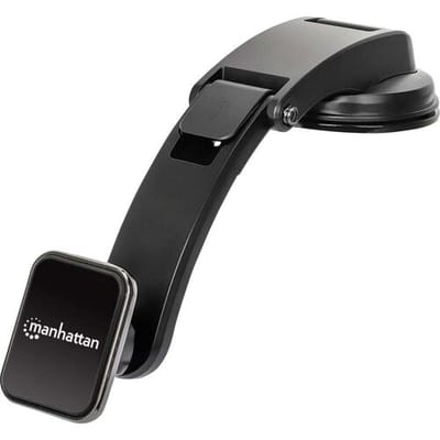 Manhattan 462525 Telefoonhouder voor in de auto 360° draaibaar, Magneetbevestiging Bevestigingswijze (auto): Dashboard, Zuignap
