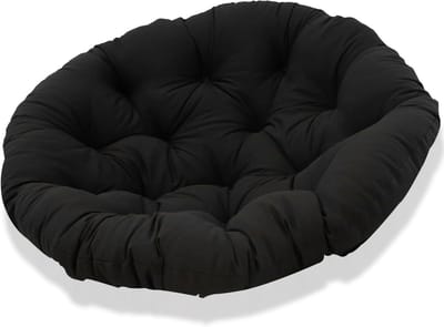 Stoel Kussen Rond - Zitkussen Tuin - Buiten Ontspannen - Waterdicht Polyester - Ø 40-180 cm - Zwart