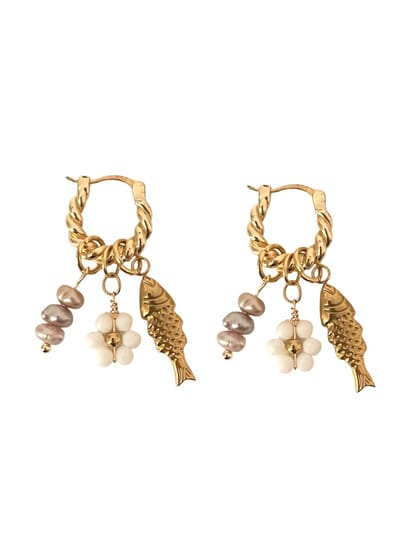 Cliste Couture - Mermaid Garden Oorbellen Set - Sieraden - Oorbellen Dames - Verguld - Oorbellen