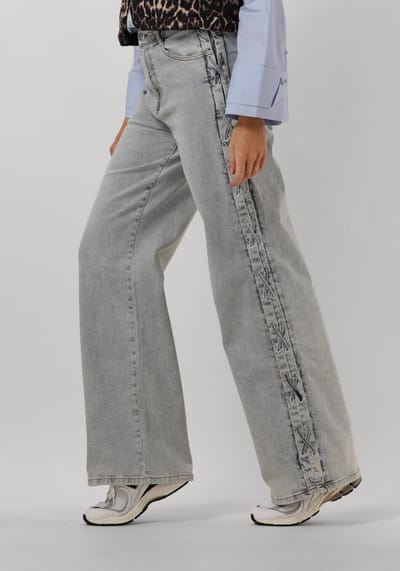 Catwalk Junkie Loose Fit Jeans With Lace Detail Jeans Dames - Broek - Lichtblauw - Maat 33