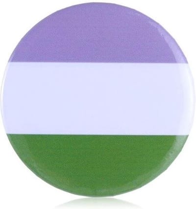 Pride Genderqueer Kledingspeld Rond - Gay Pride LGBTQ + Pin - 1 stuks