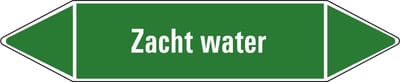 Zacht water leidingmarkering op vel 75 x 17 mm - 8 per vel