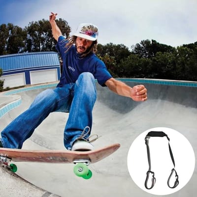 Schouderdrager voor Skateboard en Snowboard, Draagriem voor Elektrische Scooters, Geschikt voor Longboards en Vouwfietsen, Zwart
