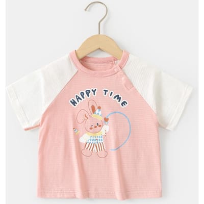 Babykleding Casual T-shirts met korte mouwen Zomerkleding Jongens Meisjes Baby Kinderen Kinderen Zomer Tops met halve mouwen 120cm