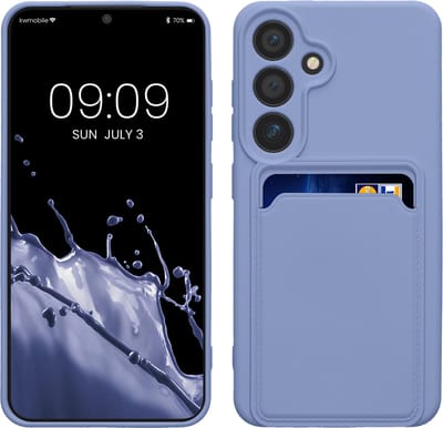 kwmobile telefoonhoesje geschikt voor Samsung Galaxy S24 - Hoesje met pasjeshouder - TPU case in lavendel