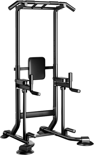 Power Tower - Krachtstation Pull-up Bar - Kracht Training - Veelzijdige Hoogteverstelling - 300 kg Belasting - Zwart
