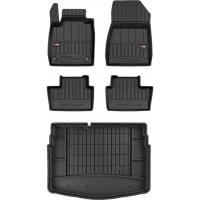 Frogum ProLine Voordeelset - Automatenset + Kofferbakmat - Geschikt voor Nissan Juke II (vanaf 2019) - Lage laadvloer - TPE Rubber - Zwart