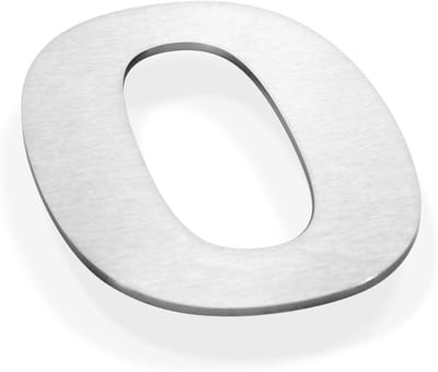 Huisnummer XL - Nummer Bord - Huis Markeren - Roestvrij Staal - 30 cm hoog 3 mm dik - Geborsteld
