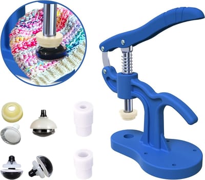 Veiligheidsogen voor Amigurumi en Haakdieren, Montagegereedschap, Knopenogen en Steekogen, 5 - 45 mm, Handige Pliers voor het Bevestigen van Ogen en DIY Poppenogen