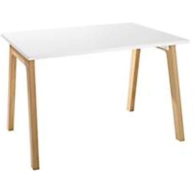 Schäfer Shop Select Start Off Houten bureau, rechthoekig, A-poot, B 1200 x D 800 x H 735 mm, wit/houtlook