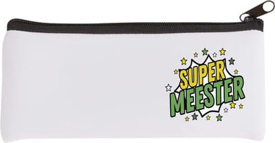 Akyol - super meester Etui - Meester - een meester - school - verjaardagscadeau - afscheidscadeau - kado - gift - 20 bij 9 cm