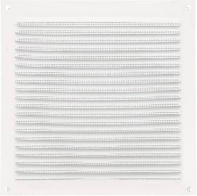 Vierkant Ventilatie Rooster met Muggennet - Aluminium - Wit - 170x170 mm