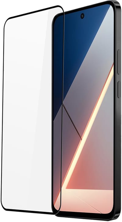 Dux Ducis Screen Protector - Geschikt voor Xiaomi Poco M7 Screen Protector - Dux Ducis Full-Cover Tempered Glass - Zwart