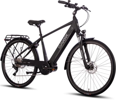 SAXXX Hoogwaardige 28 inch Elektrische Trekkingfiets - 250W Borstelloze Middenmotor - 95% Vooraf Geassembleerd - 36V 522Wh Grote Accu - Tot 110 km Bereik - SHIMANO Deore 10-Speed Versnelling - Hydraulische Schijfremmen Voor & Achter - zwart