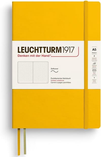 Notitieboek A5 Softcover Gestippeld 123 Gevorderde Pagina's Zonnebloem
