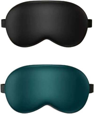 Zachte en Comfortabele Slaapmaskers voor Volwassenen en Kinderen, Verstelbare Oogmaskers voor Rustgevende Nachtrust en Reizen, 2 Stuks