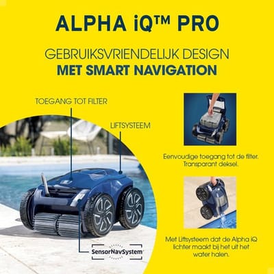 Zodiac Alpha 6700 IQ + extra filtermandje extra fijn zwembad robot zwembad stofzuiger kristal helder zwembadwater