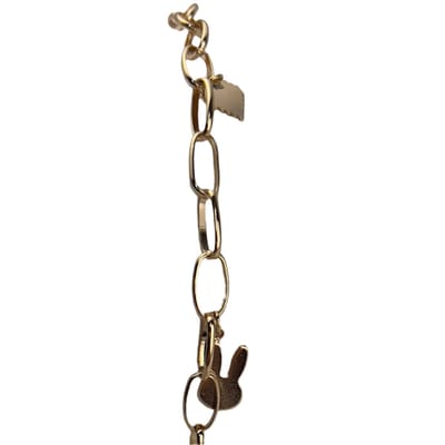Chain Bracelet with Mulltiple Charms Gold 18K
