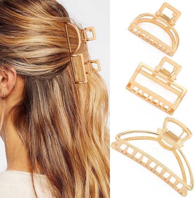Metalen haarspeldjes - Haarklemmen set - Haarstyling dagelijks - Drie maten - 3 stuks - Goudkleurig