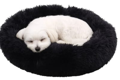 Hondenmand – Donut Hondenmand – Kattenmand Pacha Rond Zwart Ø55 cm – Extra Zacht & Luxe voor Hond of Kat