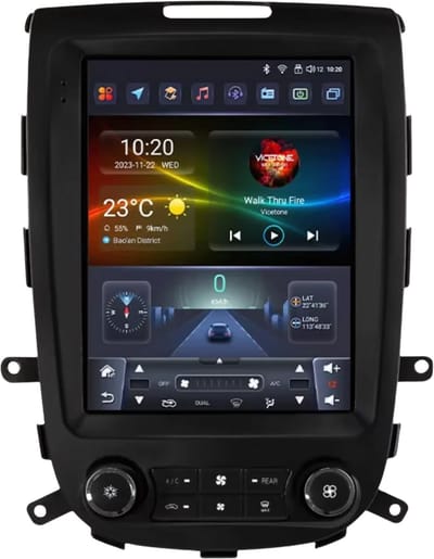 Autoradio met bluetooth - Carplay - Voor Hyundai Santa Fe 2 (2006-2012) - Geschikt voor Apple en Android - Stereo - Navigatie - Navigatiesysteem auto - 4GB 32GB