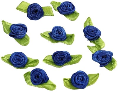 Dailygoody - Mini-kunstbloemen - Knutselen - 100 stuks - Marineblauw - Bloemkoppen - DIY decoratie voor slingers en haarsieraden