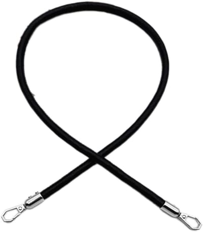 Narrow Schouderband voor Handtassen, Vervangende Lederen Handgrepen, Ideaal voor Kleine Tassen, Zwart en Zilver