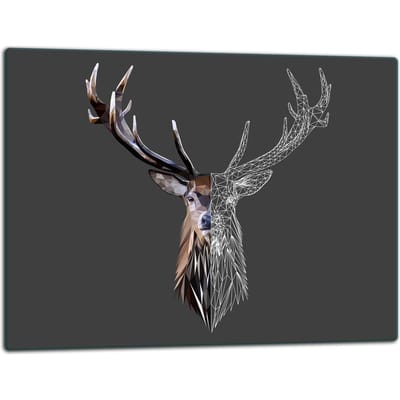 TMK ArtDeko - Snijplank - 52x40cm - Inductiekookplaat Bescherming - Kleurrijk Ontwerp