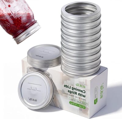 Luchtdichte Lekvrije Deksels voor Voedselbewaring in Mason Jars, Compatibel met Vacuümmachines, 10 Stuks voor Versheid en Bewaring