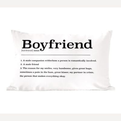 Sierkussens - Kussentjes Woonkamer - 60x40 cm - Woordenboek - Vriend - Quotes - Vriend definitie - Spreuken