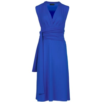 Mouwloze Empire Line-jurk in Blue Royal