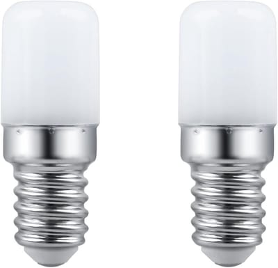 E14 LED Koelwit 6000K Lamp 3W voor Koelkast, Vriezer en Nachtverlichting - Set van 2, Energiezuinig en Dimbaar Equivalent van 30W Gloeilamp