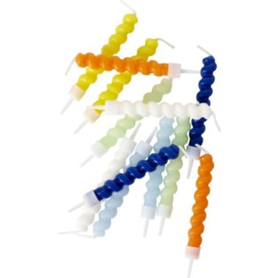 Rice verjaardagskaarsjes twist a 12 stuks blauw