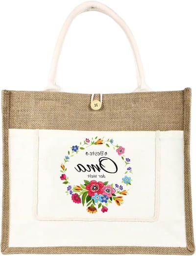 Persoonlijke Jute Tas voor Schilderen, Eco-vriendelijke Shopper Tote, Perfecte Cadeau Jute Tassen