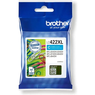 Brother LC-422XLC inktcartridge cyaan hoge capaciteit (origineel)