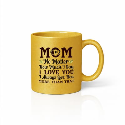 Luxe Gouden Mok Mom I Love You More Than That - Moederdag Cadeau Tip - Goud Metallic