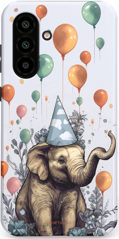 Casetastic Hoesje Geschikt voor Samsung A56 / A36 - Stijlvolle Beschermende Duo-layer Case - Olifant Verjaardag