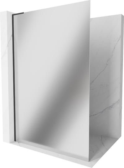 Mexen Kioto L douchewand Walk-in 70 x 200 , spiegel, zwart - 800-070-103-70-50