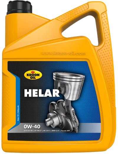 Kroon-Oil Helar 0W-40 - Vol-Synthetische Motorolie - 5 Liter - Transparant