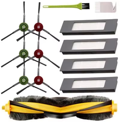 Geschikt voor ECOVACS Deebot T8 AIVI / T8 MAX / N8 Pro - Basis Vervangingsset: 1x Hoofdborstel, 6x Zijborstels, 4x Filters, 2x Reinigingsborstels