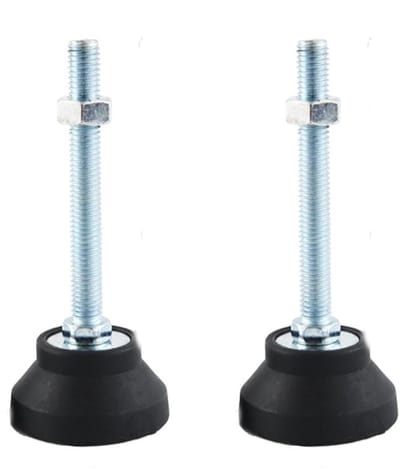 Dailygoods- Meubelpoten Verstelbaar - Nivelleringsvoeten Set van 2 - TPU-Rubber - Hoogte 180 mm - Draagvermogen 120 kg - Schroefdraad M20