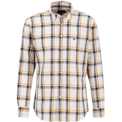 Fynch-Hatton Overhemd Combi Multi Check Button Down Winter Sun / male