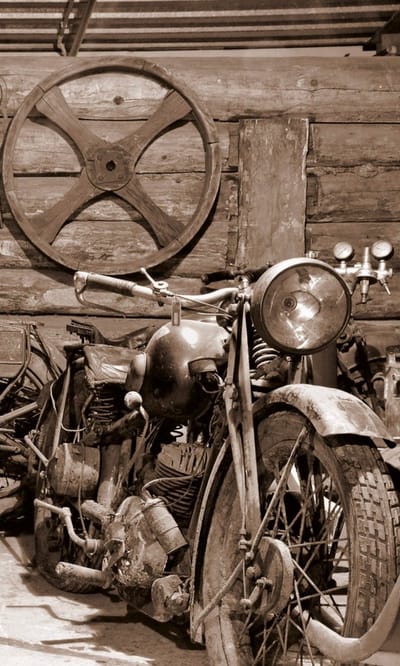 Fotobehang - Vintage Garage 150x250cm - Vliesbehang