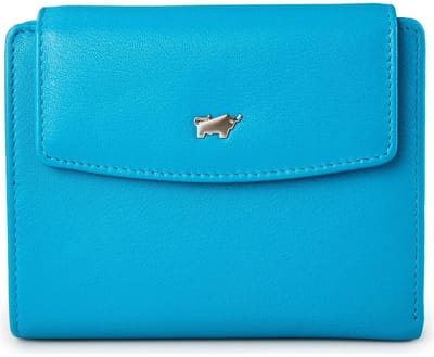 Braun Büffel Joy Portemonnee RFID-bescherming Leer 12 cm - Dames - Horizontaal - indigo blue