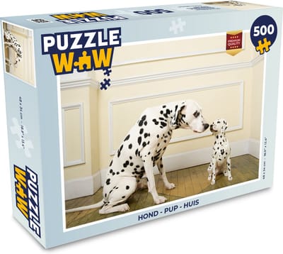 Puzzel Hond - Pup - Huis - Legpuzzel - Puzzel 500 stukjes