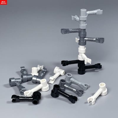 20 stuks/partij MOC Bakstenen Staaf 1x3 met Klem & Stud Houder Arm 4735 Figuur Leergericht Bouwstenen Kinder Speelgoed