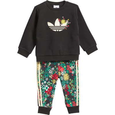 Adidas Liberty London Trainingspakken Baby - Zwart - Maat 75 - 80 CM - Katoen Jersey